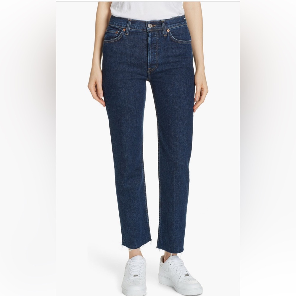 Re/Done NWT Originals 70’s High Waist Stovepipe Button Fly 5-Pocket Denim Jeans
